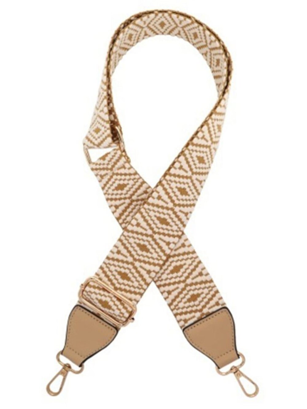 🧡3/$30 Adjustable Tan & White Pattern Bag Strap NWT